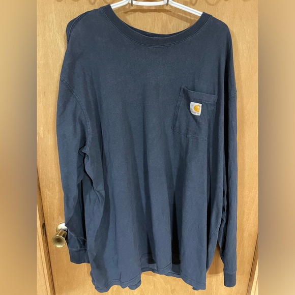 #41- CARHARTT- 3xl navy original fit long sleeve - Picture 1 of 4